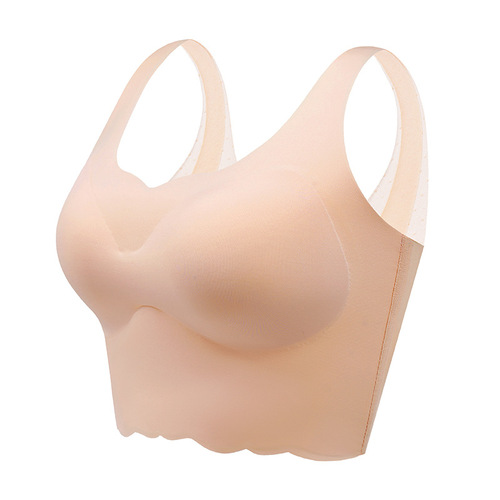 Small wave seamless underwear women's tank top sports bra without wires comfortable push-up bra summer thin bra