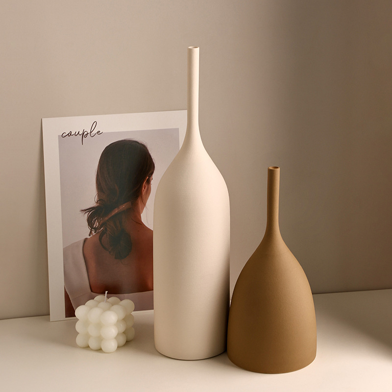 Beehan América y Europa estilo de moda textura de cerámica Morandi flores secas muestras blando entre adornos nórdicos