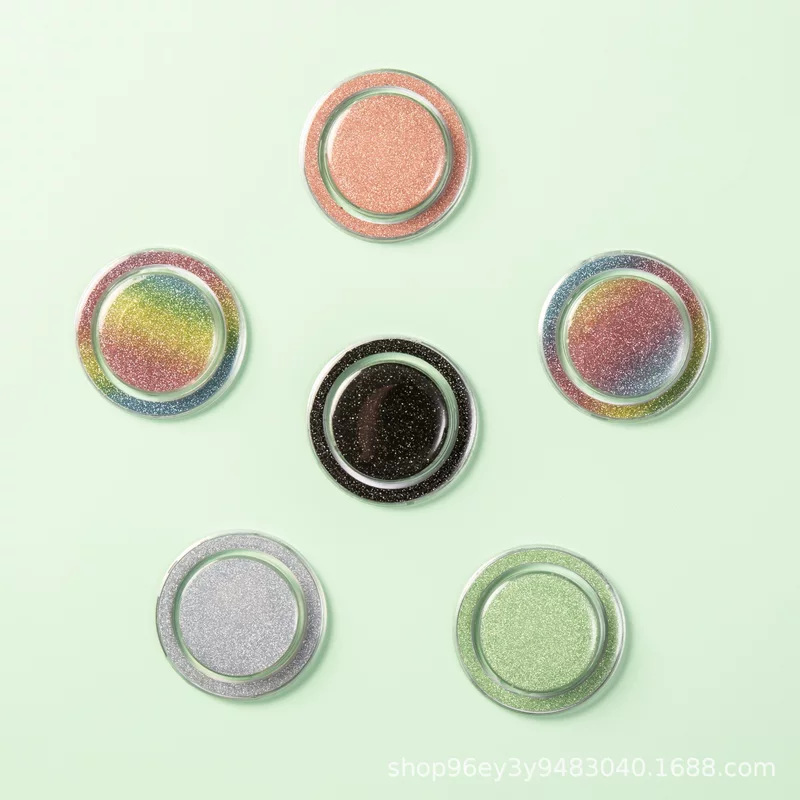 nis circular glitter epoxy magnetic suction cup transparent phone stand suction cup type compatible magsafe retractable