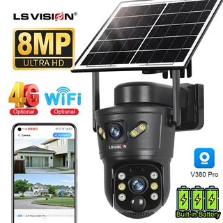V380 4G Solar wireless camera太阳能监控外贸跨境摄像头2025新