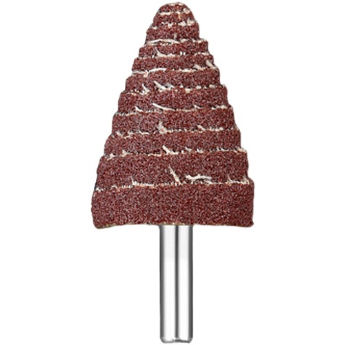Conical sanding abrasive head with handle, woodworking polishing and grinding head, metal wood carving root carving grinding and polishing head, 100-page wheel