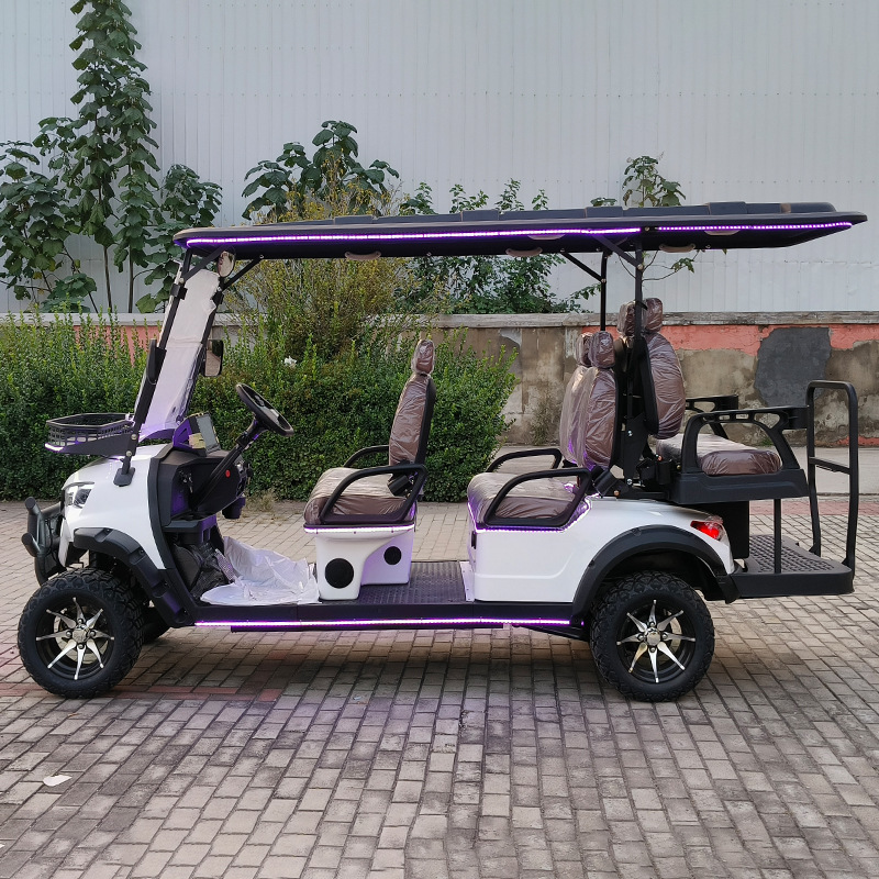 Electric Golf Cart Hotel Shuttle 4/6 Seater Resort Sightseeing Car
