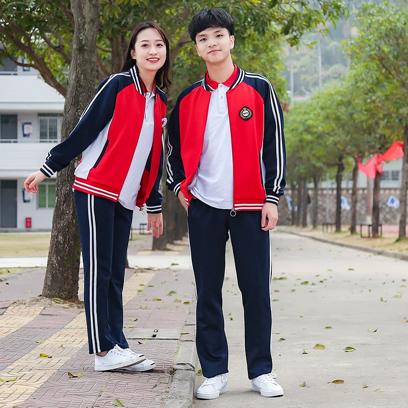 Весенние и летние сине-белые классные костюмы для учащихся средних школ