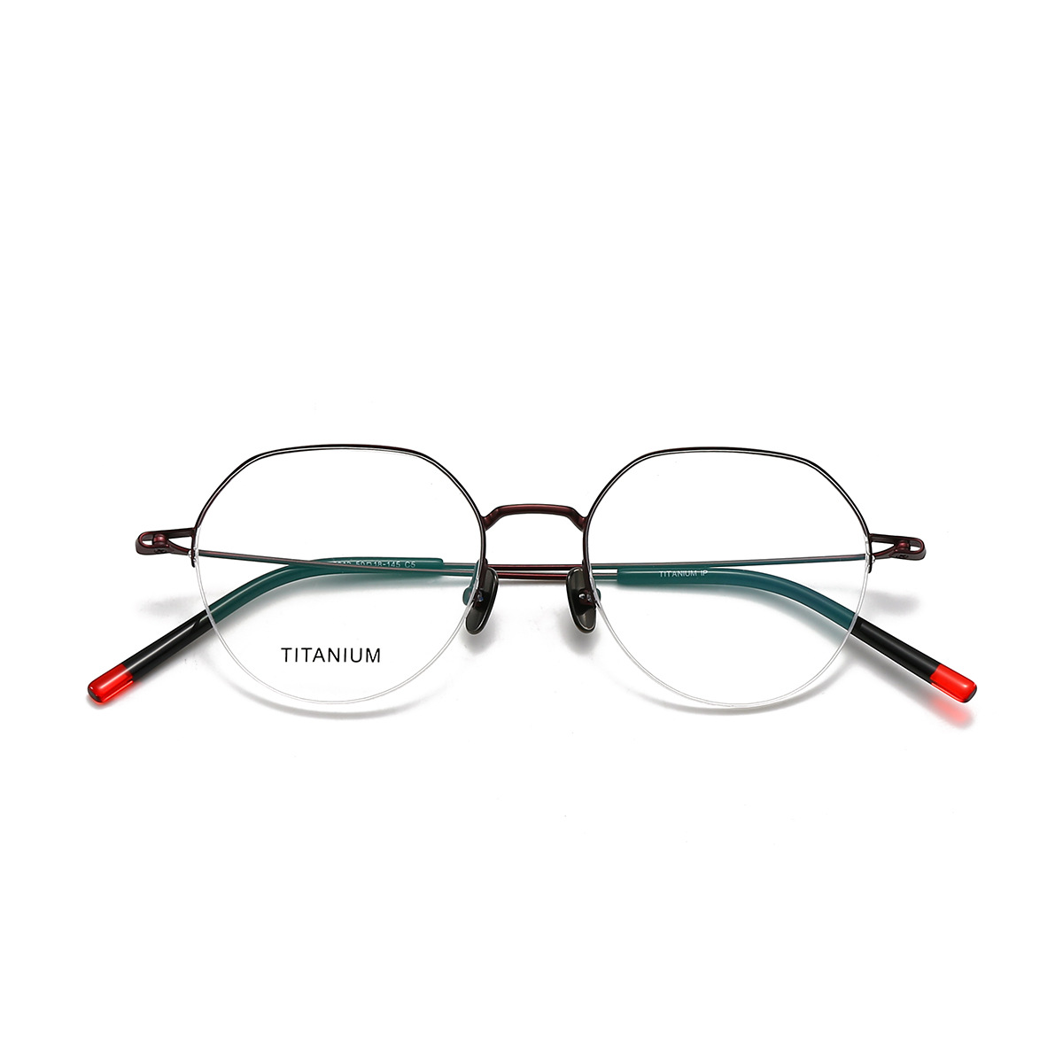 Gafas frescas de madera STUDIOMUKU, atmósfera exquisita, gafas poligonales, montura de gafas de clase social retro
