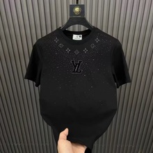 2024新款短袖T恤男ins潮牌欧美嘻哈风圆领打底衫上衣夏季