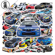 51张时尚卡通F1赛车DIY涂鸦创意笔记本电脑汽车冰箱吉他装饰贴纸