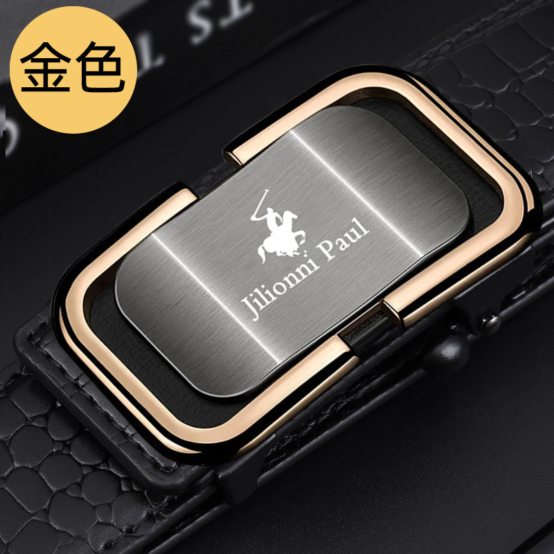 Cinturón de los nuevos hombres hebilla automática piel de vaca moda negocios elite pantalones de los hombres cinturón versátil casual cocodrilo patrón cinturón