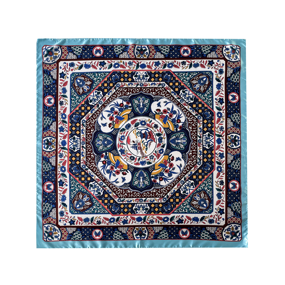 100g Weight Silk Scarf Classification Holiday, Daily Occasion Polyester Material Geometric Pattern Spring&Summer Season Women's Gender Elegant, Vintage Style Style Women's Elegant Vintage Style Geometric Polyester Silk Scarf 5