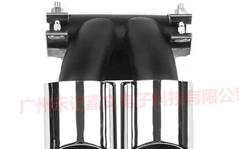 Suitable for Porsche 718 981Boxster Kaman Exhaust Pipe Modified Gts Double Three-Layer Black Tail Pipe