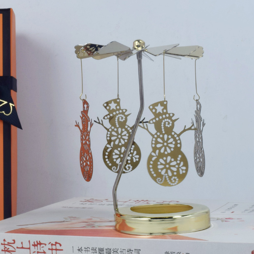 Profesional INS Amazon fabricante romántica aromaterapia vela de vidrio cubierta inteligente giratoria de acero inoxidable candelabro linterna