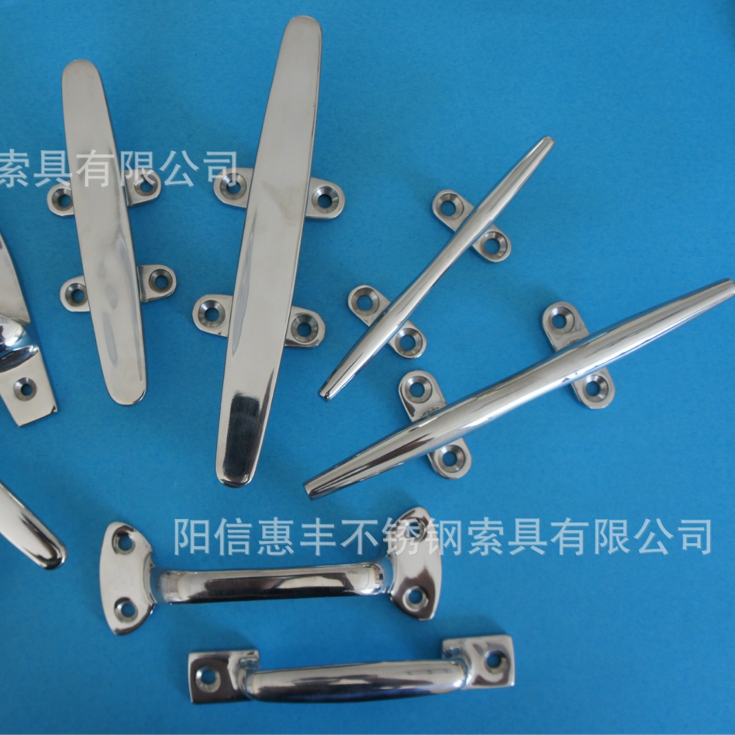 不锈钢系船柱 平行索栓 索栓带丝把手 导缆器 船用五金配件索具