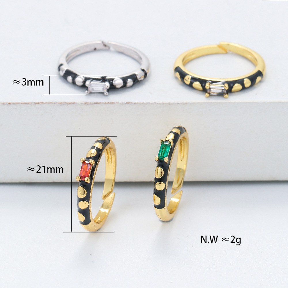 Vente En Gros Bague Réglable Ouverte De Couleur Mélangée De Mode display picture 3