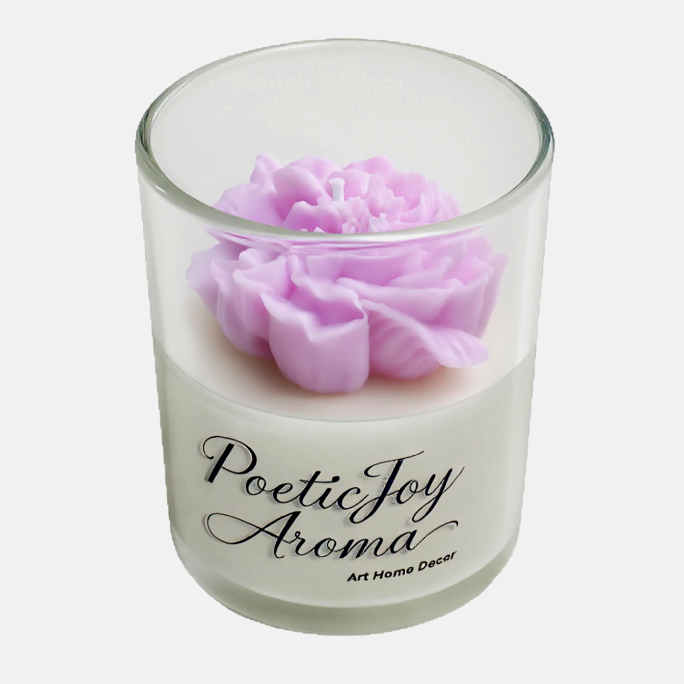 Taza de velas de aromaterapia floral de modelado a mano Vela de fragancia cálida y de alta gama Regalos de cumpleaños Entusista de cera de soja