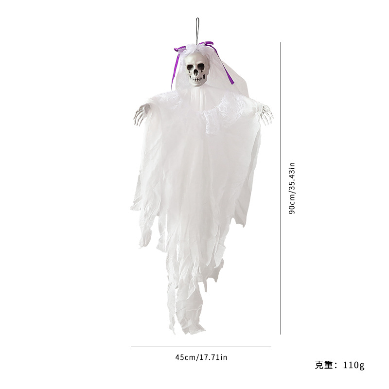 Amazonas nueva gaza fantasma fiesta fantasma novia de la muerte Halloween decoración de Halloween atmósfera de terror