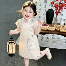 2026夏新款女童旗袍中国风洋气儿童新中式连衣裙改良国风宝宝裙子