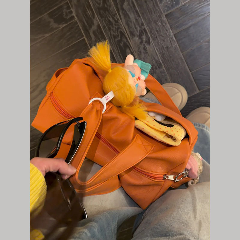 2026 New Model Orange Lychee Pattern Commuter Shoulder Bag for Women with Multiple Pockets, Niche Handbag, Crossbody Casual Tote Bag 2026 New Model Orange Lychee Pattern Commuter Shoulder Bag for Women with Multiple Pockets, Niche Handbag, Crossbody Casual Tote Bag