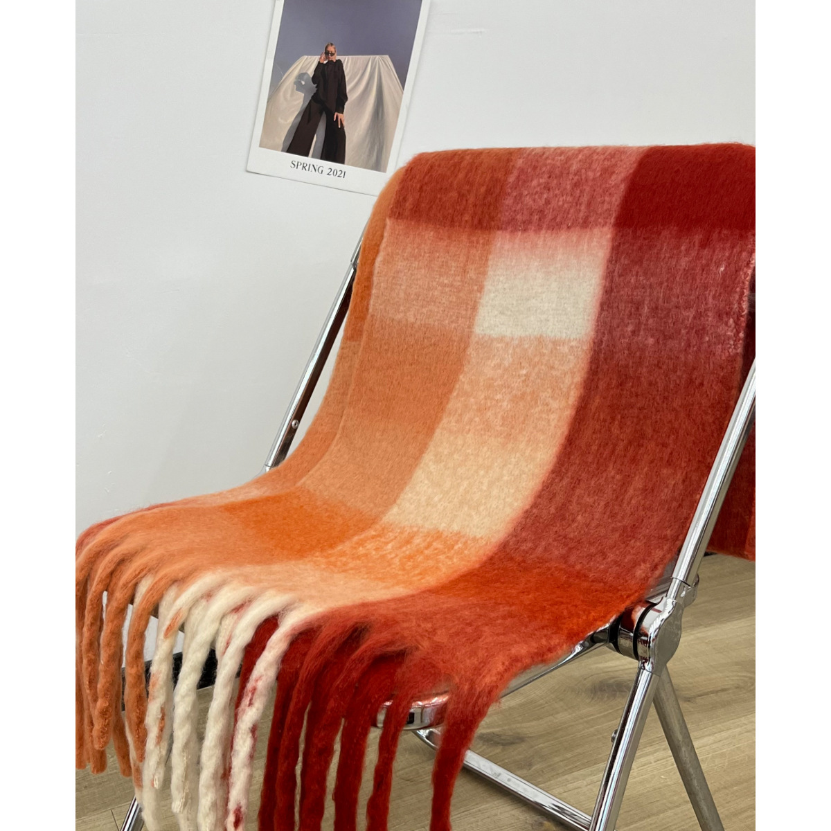 Arco Iris bufanda mujer Otoño e Invierno cachemir ins Plaid todo partido AC mismo chal de doble uso gruesa bufanda cálida moda