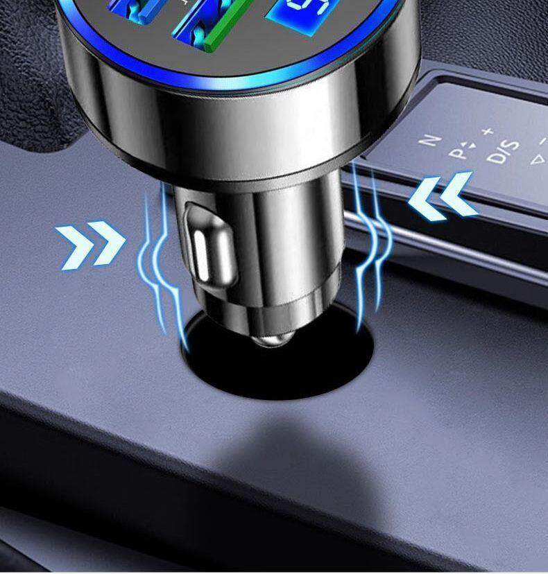 One-To-Six Car Charger Super Fast Charging Multi-Port USB Cigarette Lighter Adapter Car Charger Mobile Phone Flash Charging Head