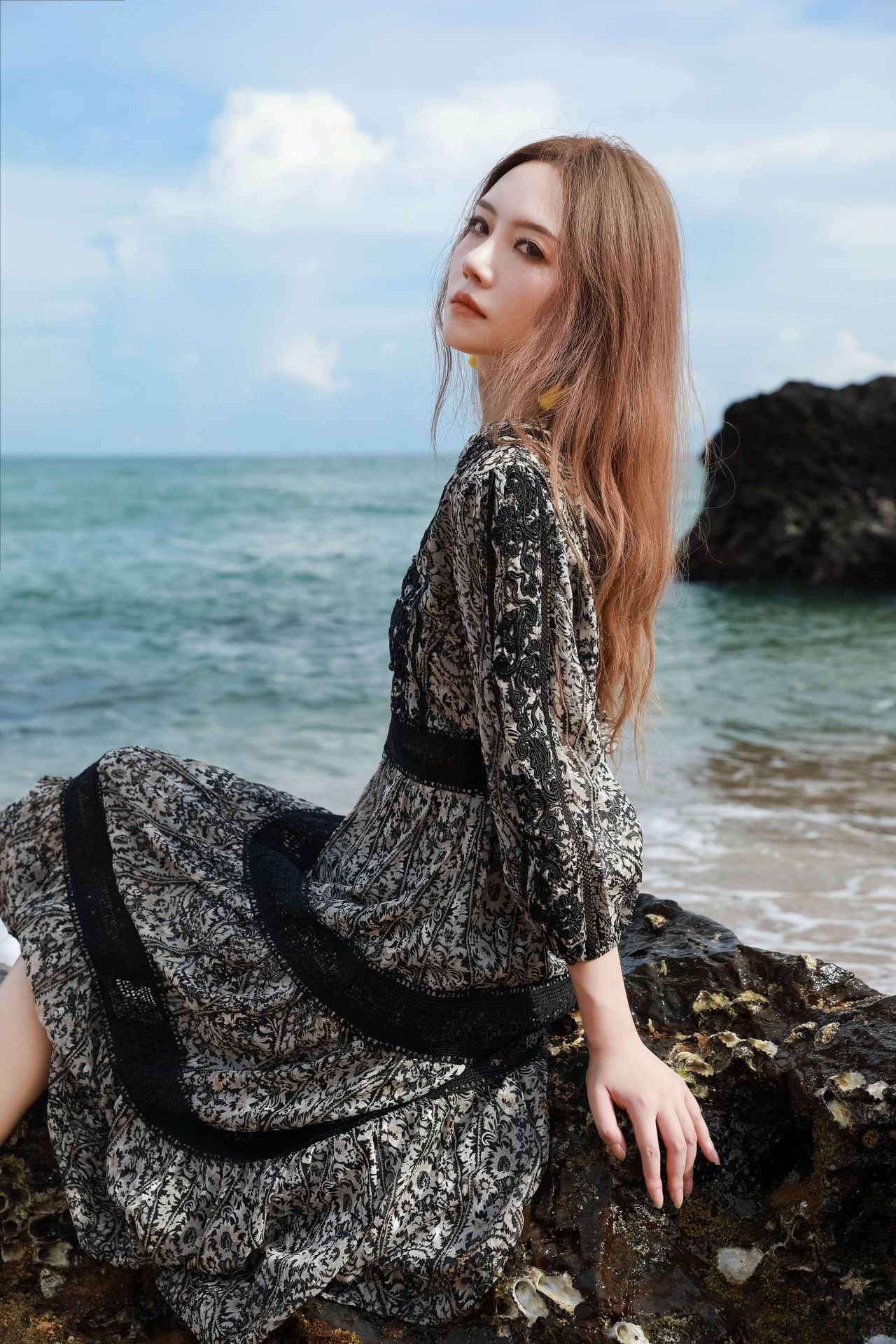 Black Floral Dress Jacquard Slim Fit Holiday Dress Women A-line V-neck Beach | eBay Black Floral Dress Jacquard Slim Fit Holiday Dress Women A-line V-neck Beach | eBay