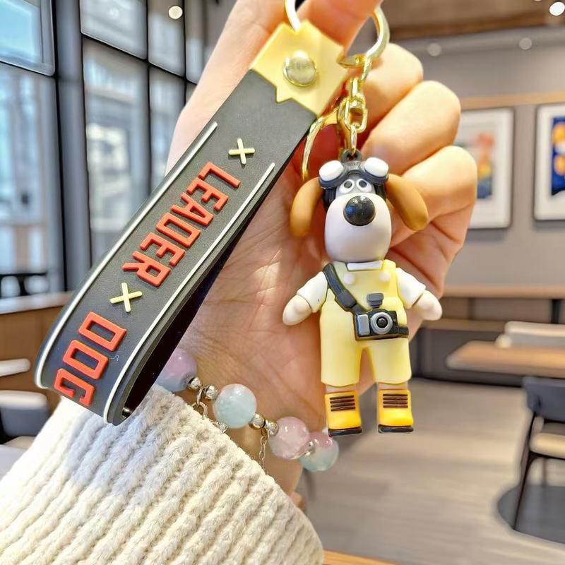 新型の番犬のキーホルダーはアニメのかわいい子犬のカップルのカバンを掛けて自動車のキーチェーンの卸売りを飾ります。|undefined