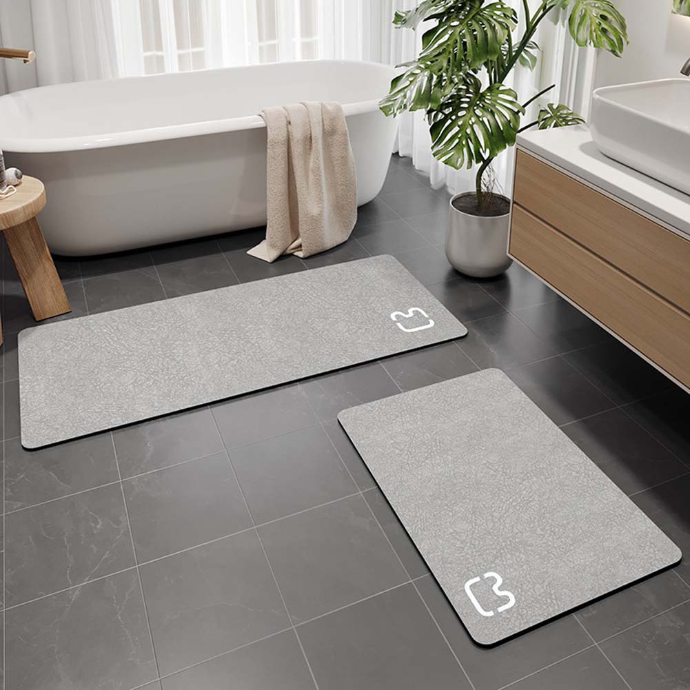 Light Luxury Bathroom Floor Mat Diatomaceous Earth Two-Piece Set Absorbent Non-Slip Mat for Home Bathroom Quick-Drying Foot Mat Manufacturer Wholesale