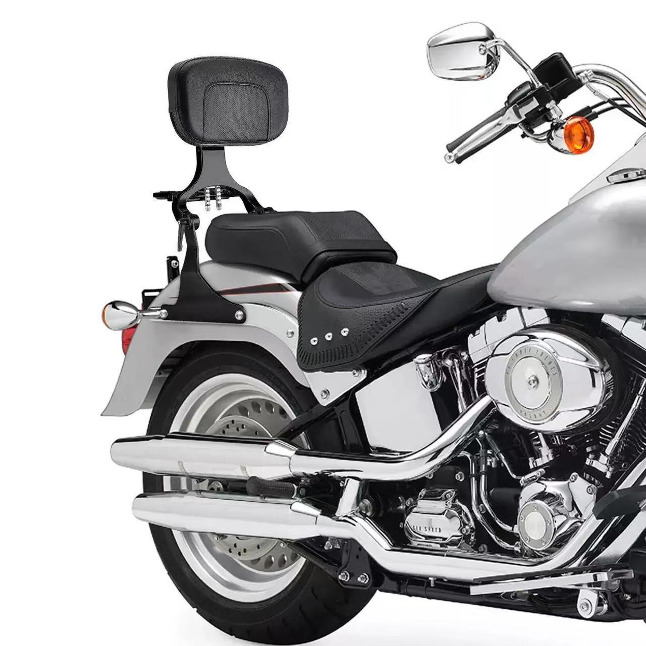 Motorcycle Accessories Harley Softail Fat Boy Modified Multifunctional Foldableing Rear Backrest and Waist 00-17 Years