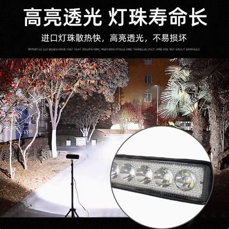 Cross-border bestseller: grille light, off-road lighting, car LED work light, 18W floodlight, linear roof spotlight