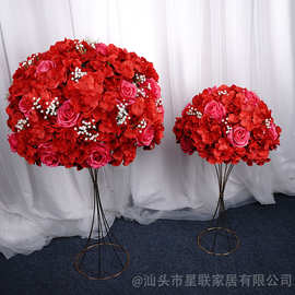 仿真桌面花球仿真装饰花艺 酒店布置生日宴会婚礼假花摄影道具