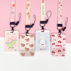 滑蓋透明可愛學生卡通卡套新款ins風卡包遊戲卡身份證保護套耐用