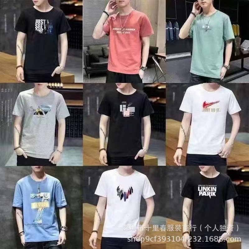 露店、夜市、10元モデル、格安カジュアル紳士服供給、綿夏半袖Tシャツメンズ卸売|undefined