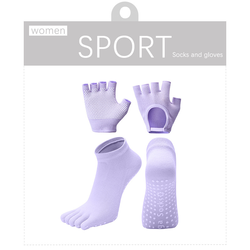 [G6 B1] Women's socks and gloves combination five-finger non-slip dance exercise exercise yoga Pilates