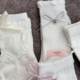 Summer Bowknot White Socks Korean Ins Sweet Spring and Summer Girly Style All-match Lace Cute High-value Socks