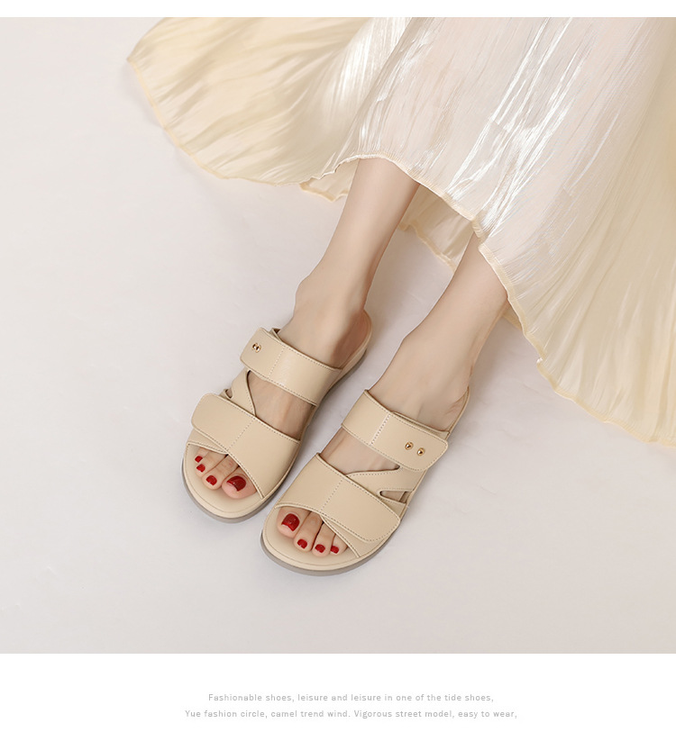 Wedge Heel Non-Slip Shoes For Women Summer New Fashionable Casual Versatile Beach Vacation Sandals_vogvips.com