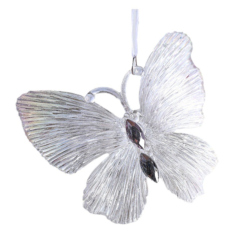 Nuevos productos transfronterizos transparentes y coloridos colgantes de Navidad campana carro acrílico colgantes de cristal decoración de Navidad