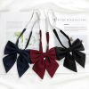 jk student uniform solar system Fashion Solid College wind Matte Hane Bevel Red wine Navy Blue black Bowtie Accessories