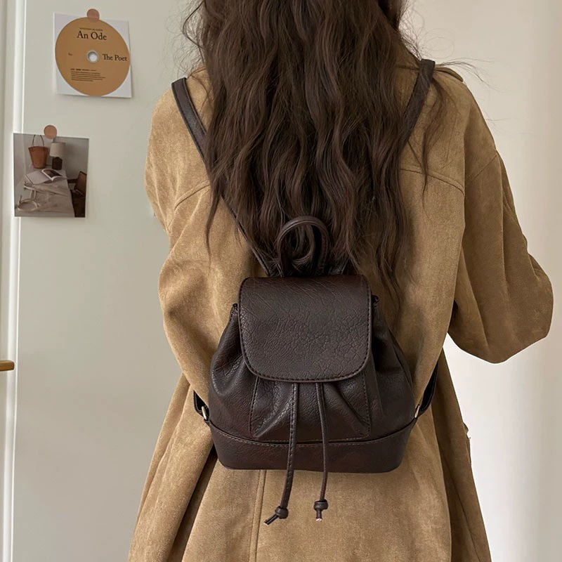 One‑shoulder mini backpack shoulder bag, adjustable strap, 19×9×19 cm, 0.35 kg
