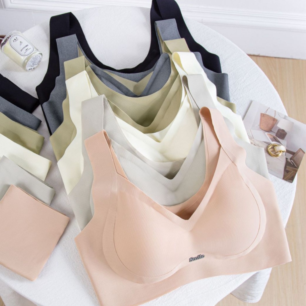 Venta directa de fábrica Comercio electrónico transfronterizo Sudeste de Asia Vietnam Tailandia Mujeres sin costuras Sujetador de texto cómodo y transpirable