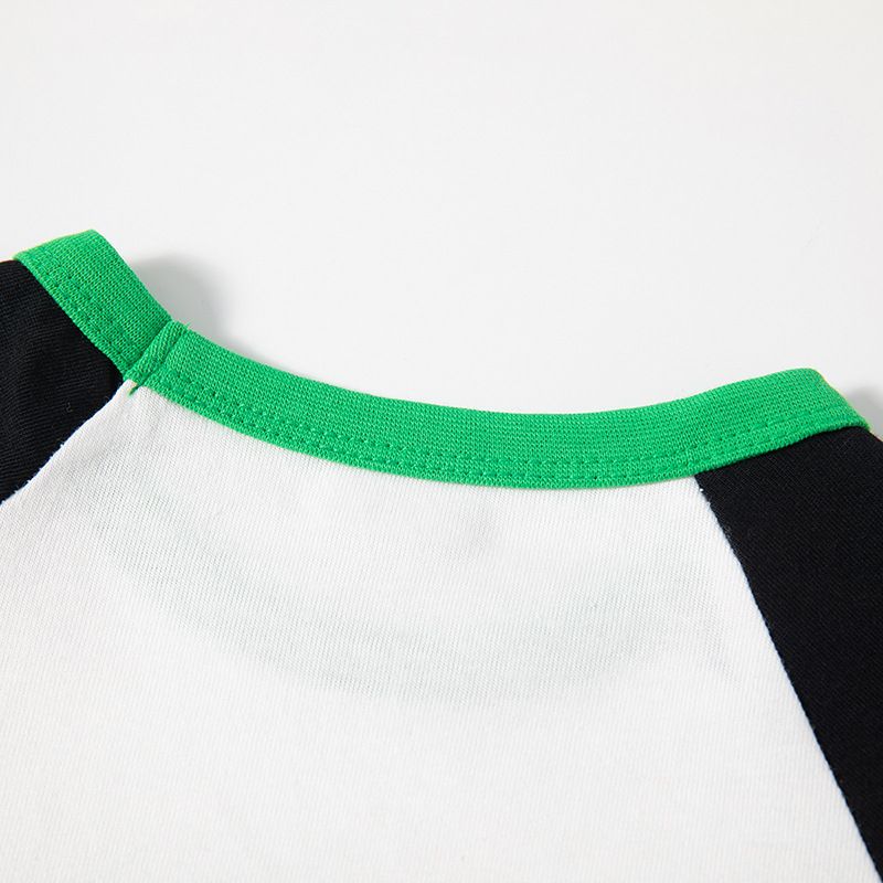 Ropa de verano para niños algodón color manga larga primavera y otoño tops marea guapo ropa para niños una generación