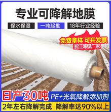 降解塑料地膜PE薄膜农用地膜筒膜双层黑色地膜打孔温室种植除草膜