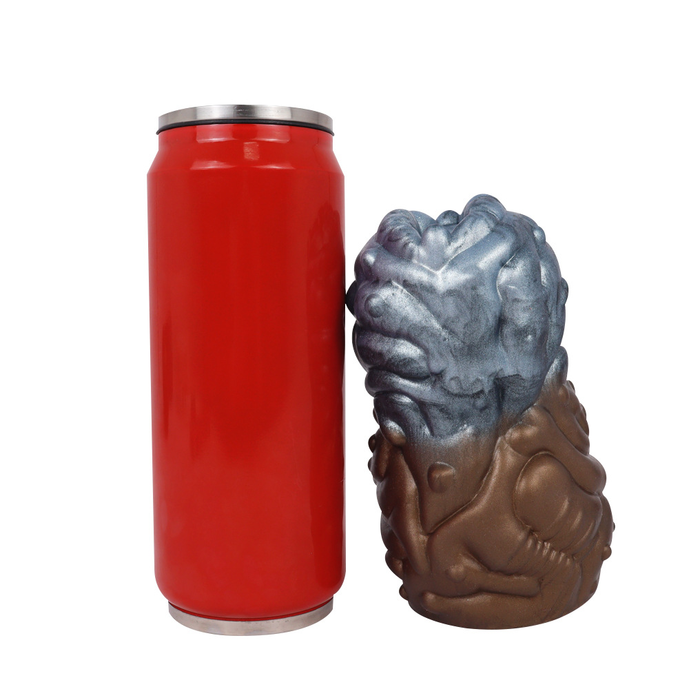 Colorido de silicona pene entrenador cielo estrellado agujero en forma taza aviones hombres masturbación juguetes sexuales vagina inversa molde