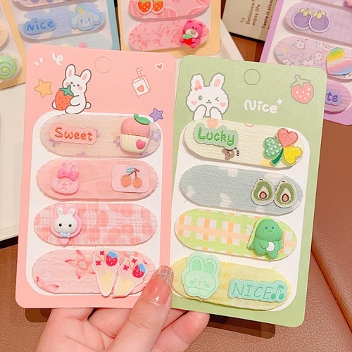 Children's Velcro broken hair artifact baby posts summer hair arrangement bangs stickers girls hair bundles sweet hair accessories