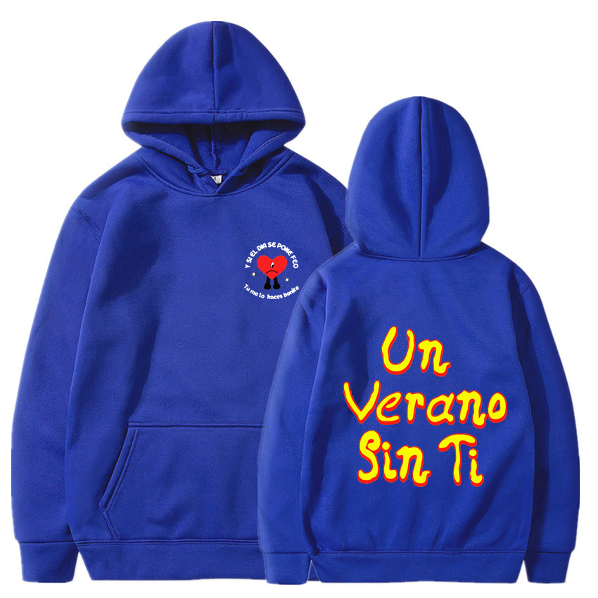 Nuevo otoño e invierno transfronterizo un verano sin ti bad bunny nuevo álbum sudadera con capucha