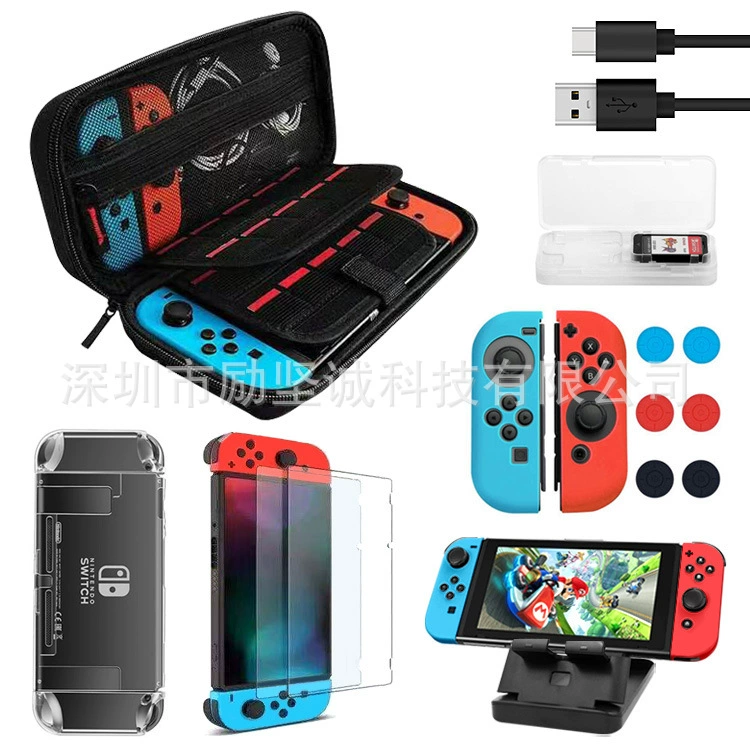 Для Nintendo Switch NS Комбинационные аксессуары 20-в-1 защитная силиконовая пластиковая кристаллическая оболочка