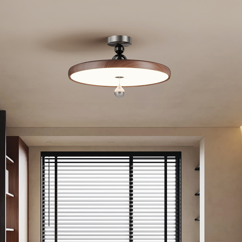 [Estrictamente seleccionado] Araña retro pastoral americana 2025 nueva lámpara de sala de protección ocular de nogal estilo crema francés