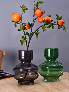 Internet Celebrity Glass Small Vase ins Style Flower Arranging Water-nourishing Simulation Flowers Living Room Dining Room Desktop Home Soft Decoration