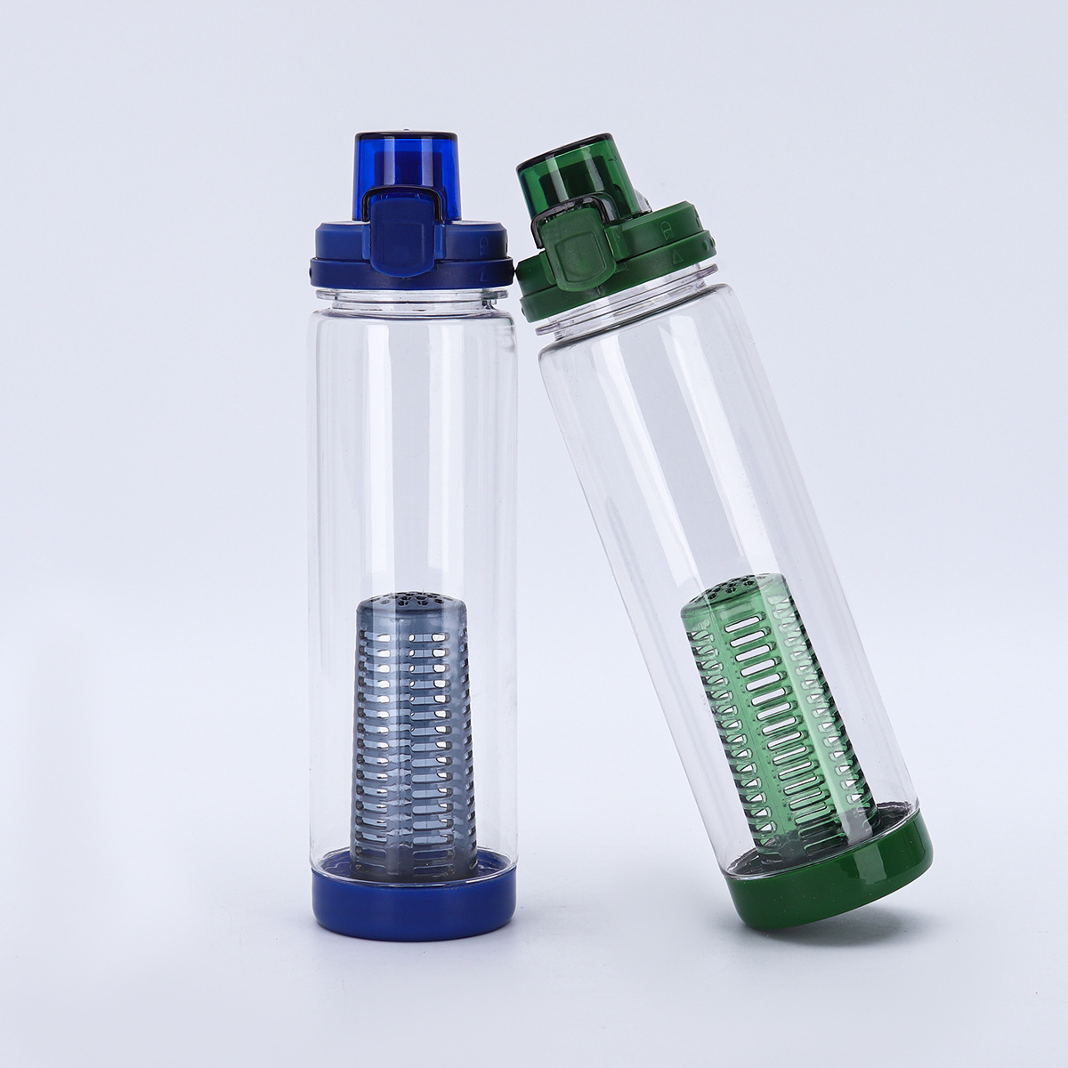 Comercio exterior neutro de gran capacidad de separación de té taza de plástico portátil al aire libre hervidor de agua bebida directa taza de cubierta de rebote