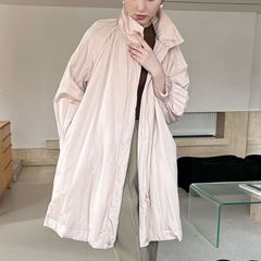 Quality autumn and winter new Miyaya high-end pleated Korean lazy style loose casual windbreaker cotton jacket