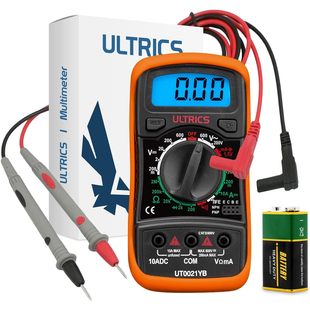 Ultrics Digital Multimeter, Voltmeter, Batterietester, Spann