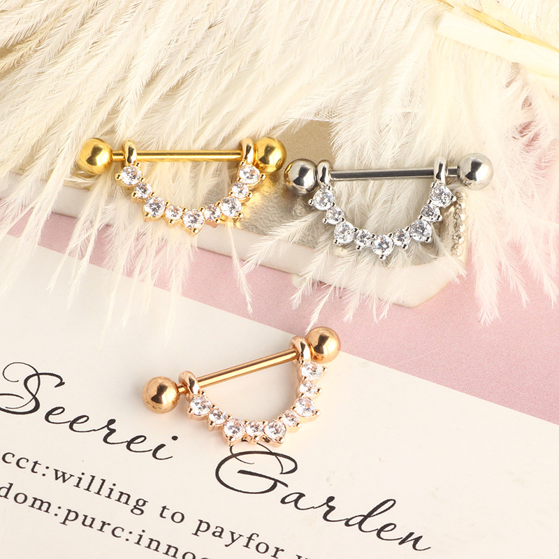 Pointed titanium steel lip stud product view
