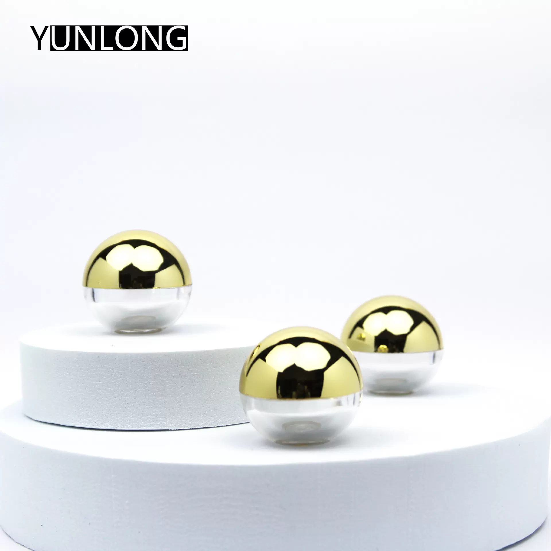 现货厂家供应小容量塑料瓶小金球小银球5g塑料面霜瓶眼霜瓶分装瓶